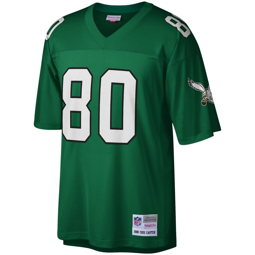 Cris Carter Philadelphia Eagles Mitchell & Ness Kelly Green Legacy Replica Jersey