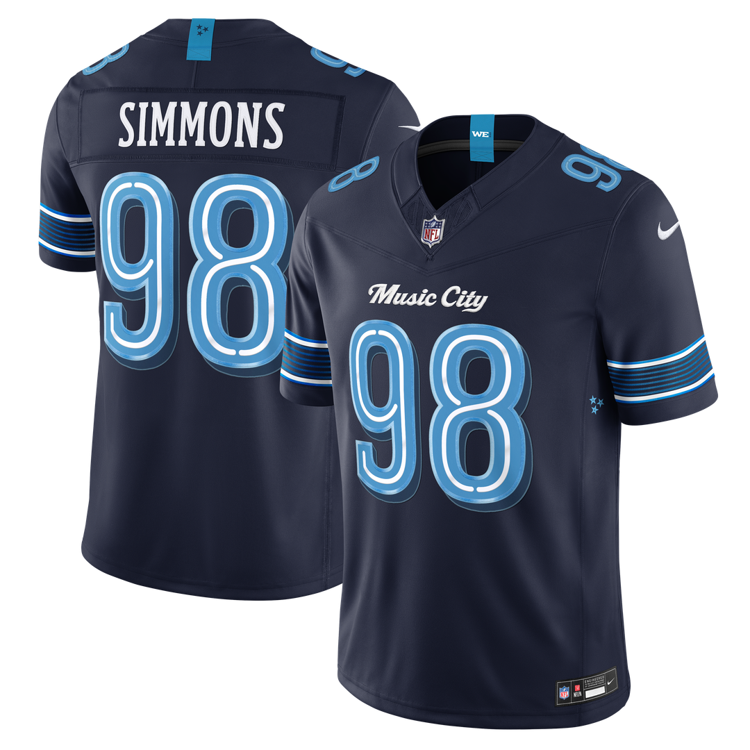Jeffery Simmons Tennessee Titans Nike Navy 2026 Rivalries Collection Stitched Limited Jersey