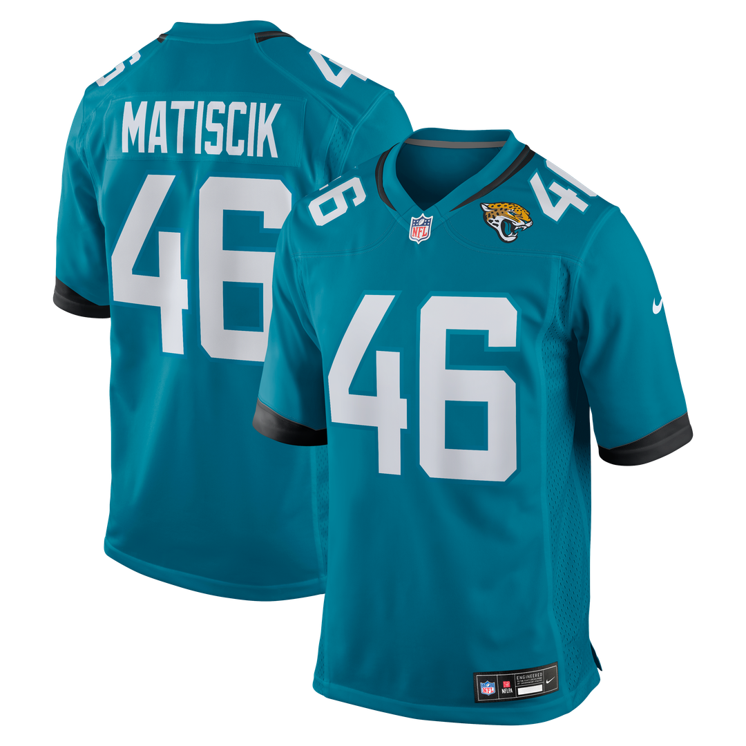 Ross Matiscik Jacksonville Jaguars Nike Teal Game Jersey