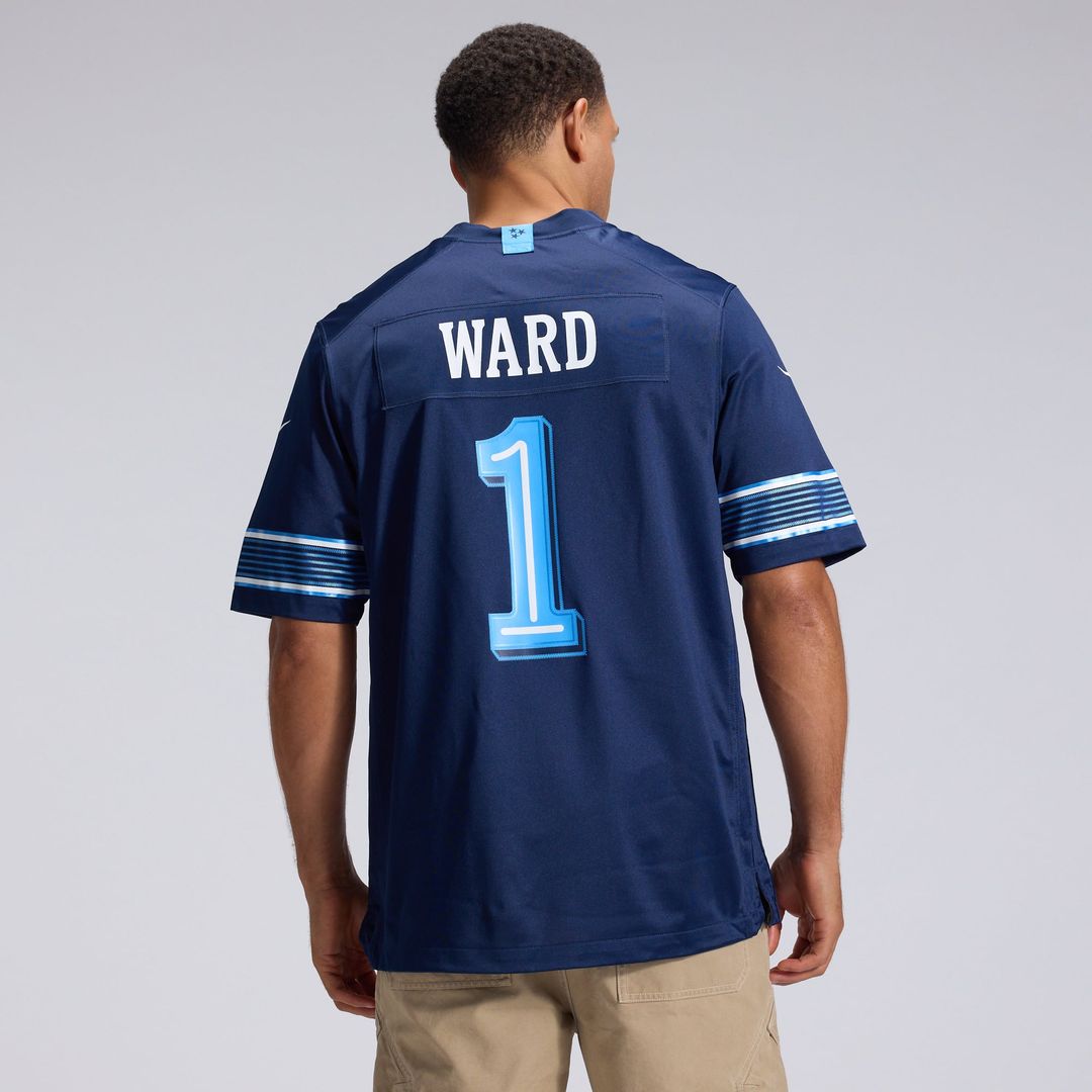 Cameron Ward Tennessee Titans Nike Navy 2026 Rivalries Collection Game Jersey