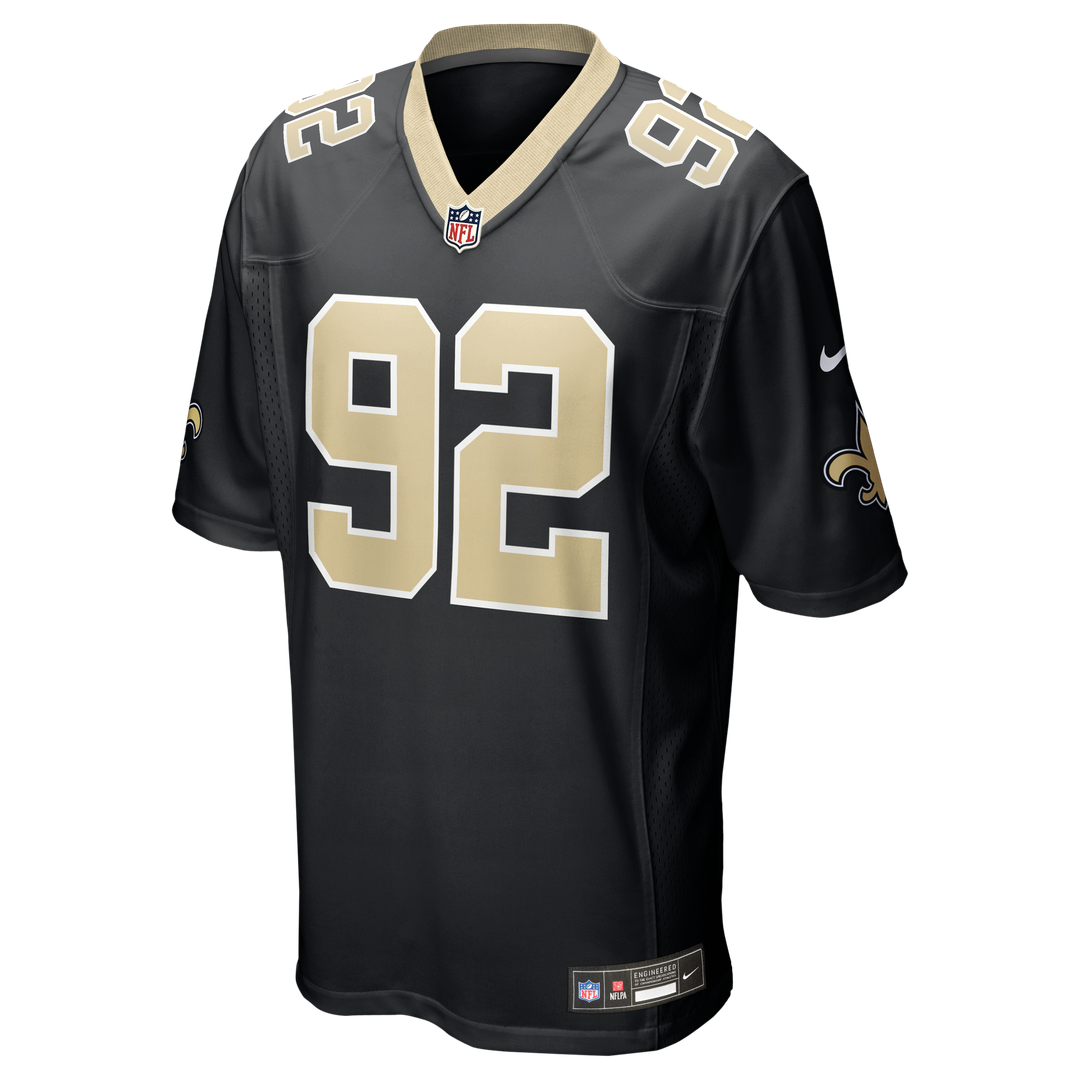 Davon Godchaux New Orleans Saints Nike Black Team Game Jersey