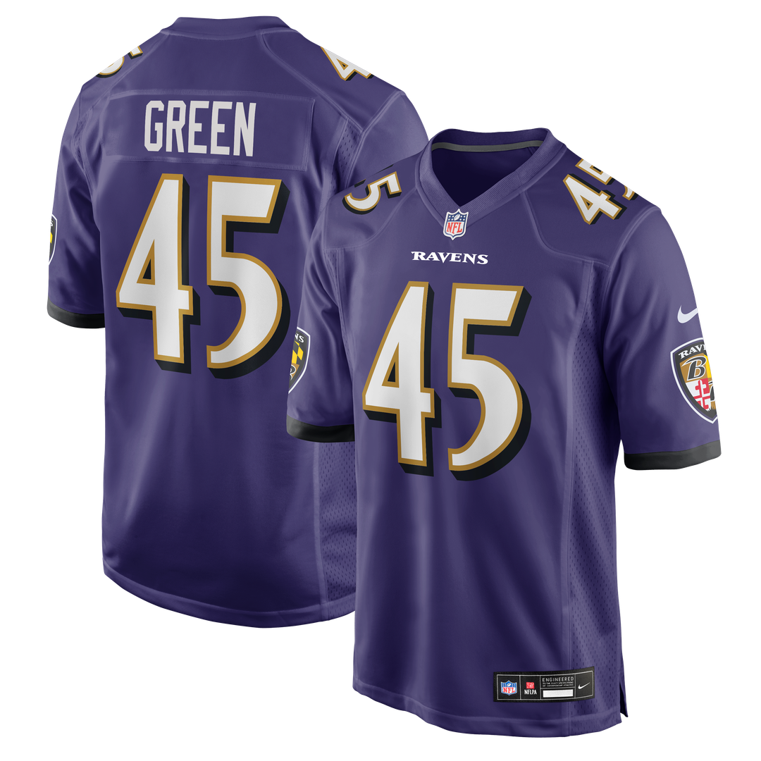 Mike Green Baltimore Ravens Nike Purple Team Game Jersey