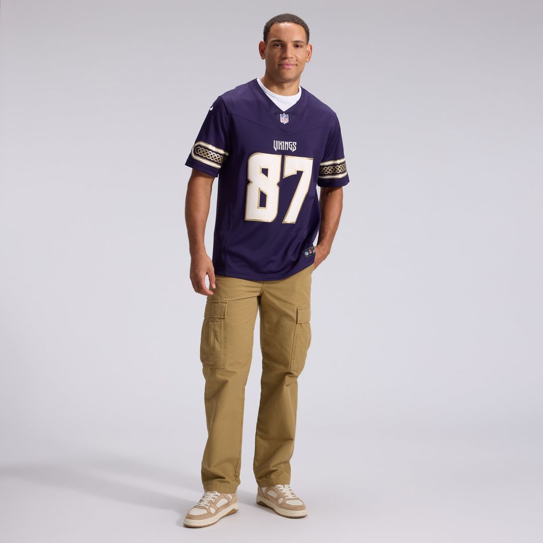 T.J. Hockenson Minnesota Vikings Nike Purple 2026 Rivalries Collection Stitched Limited Jersey