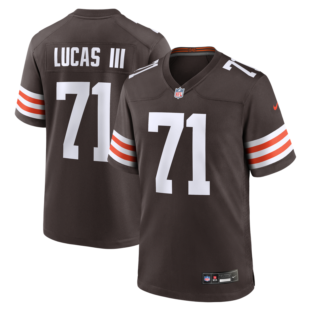 Cornelius Lucas Cleveland Browns Nike Brown Team Game Jersey