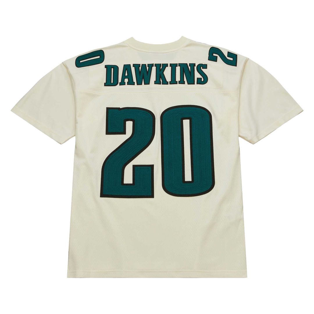 Brian Dawkins Philadelphia Eagles Mitchell & Ness Cream Chainstitch Legacy Jersey