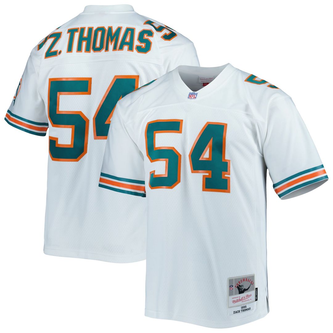 Zach Thomas Miami Dolphins Mitchell & Ness Aqua Legacy Replica Jersey
