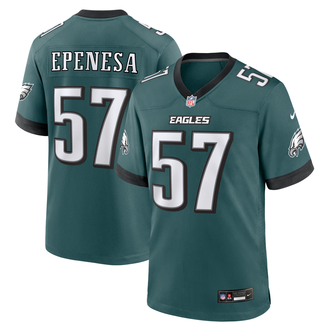 A.J. Epenesa Philadelphia Eagles Nike Midnight Green Team Game Jersey