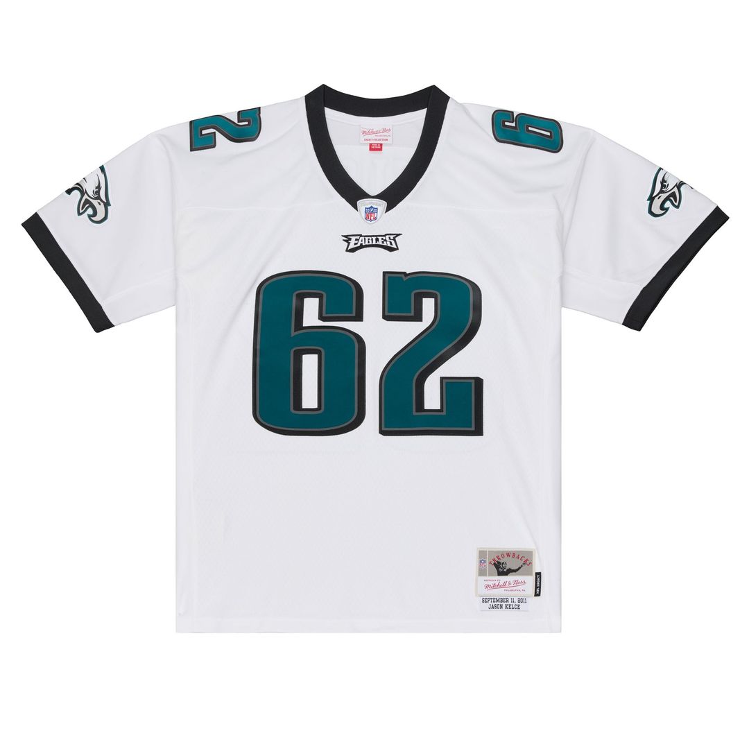 Jason Kelce Philadelphia Eagles Mitchell & Ness White 2011 Legacy Replica Player Jersey