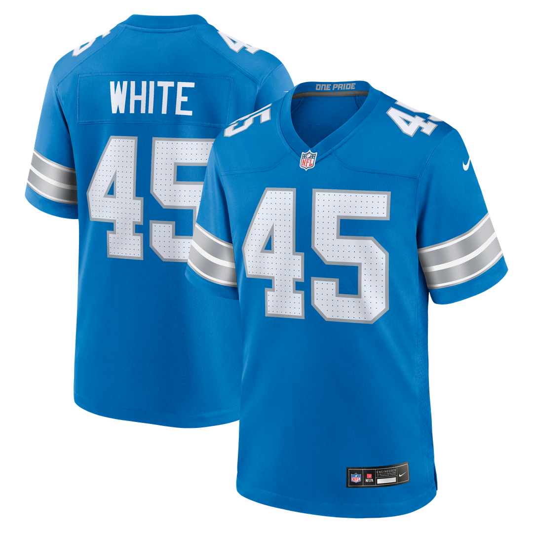 Devin White Detroit Lions Nike Blue Team Game Jersey