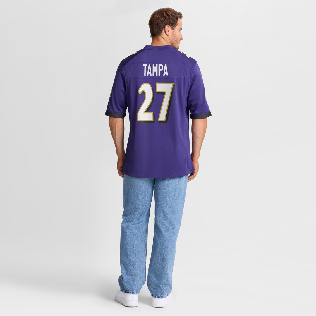 T.J. Tampa Baltimore Ravens Nike Purple Team Game Jersey