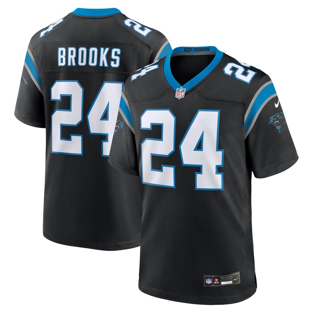 Jonathon Brooks Carolina Panthers Nike Black Game Jersey
