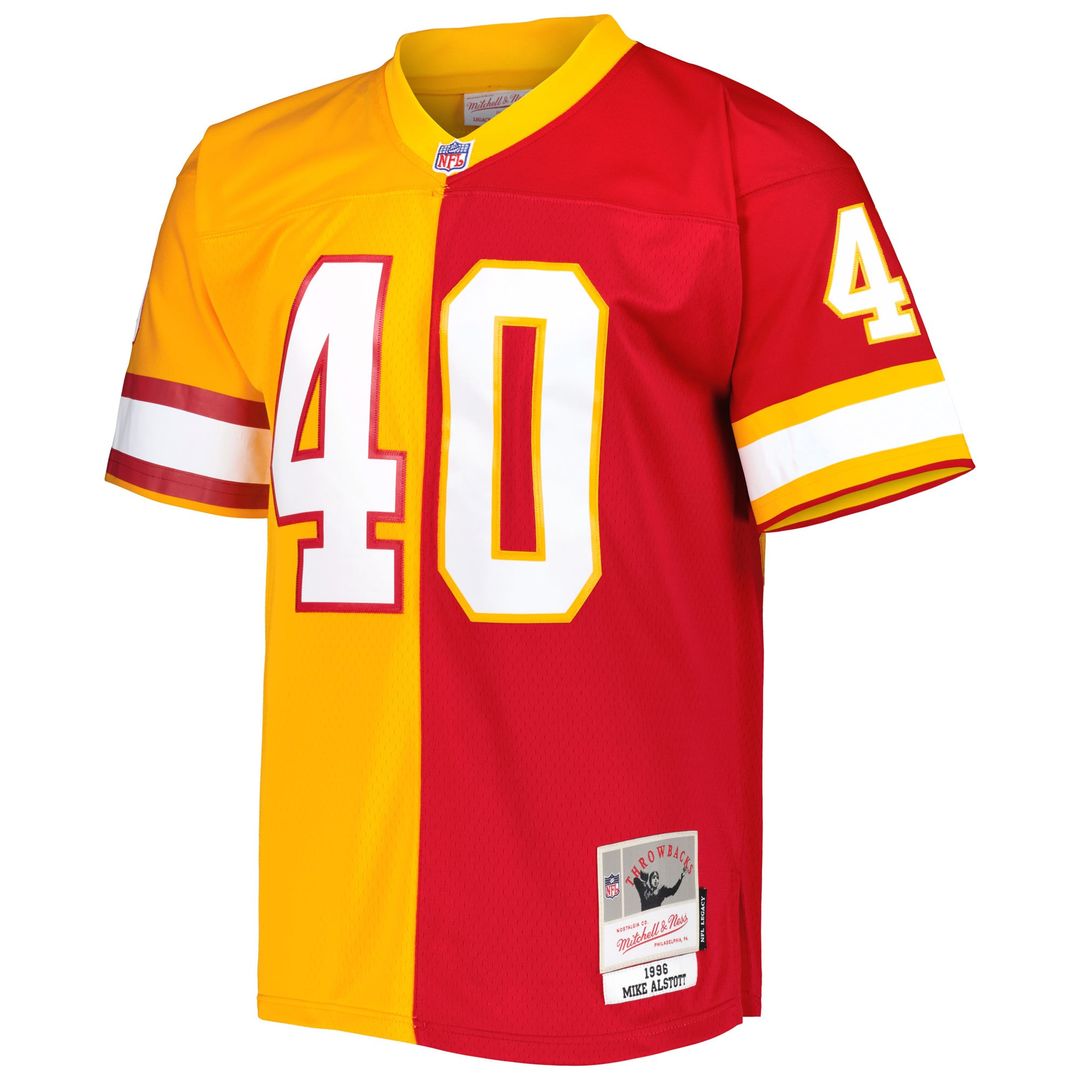 Mike Alstott Tampa Bay Buccaneers Mitchell & Ness Orange/Red 1996 Split Legacy Replica Jersey