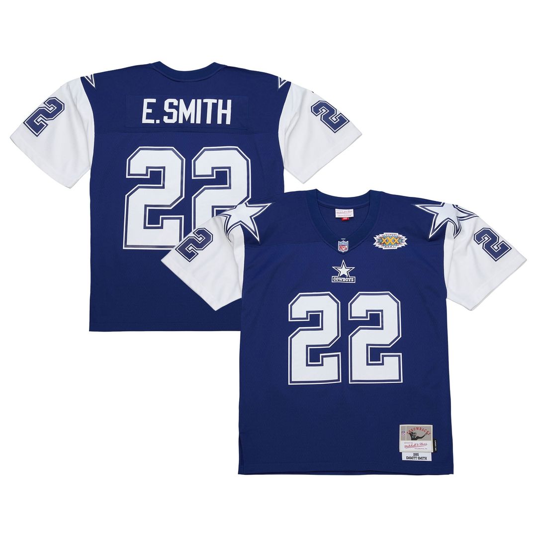 Emmitt Smith Dallas Cowboys Mitchell & Ness Navy 1995 Legacy Replica Jersey