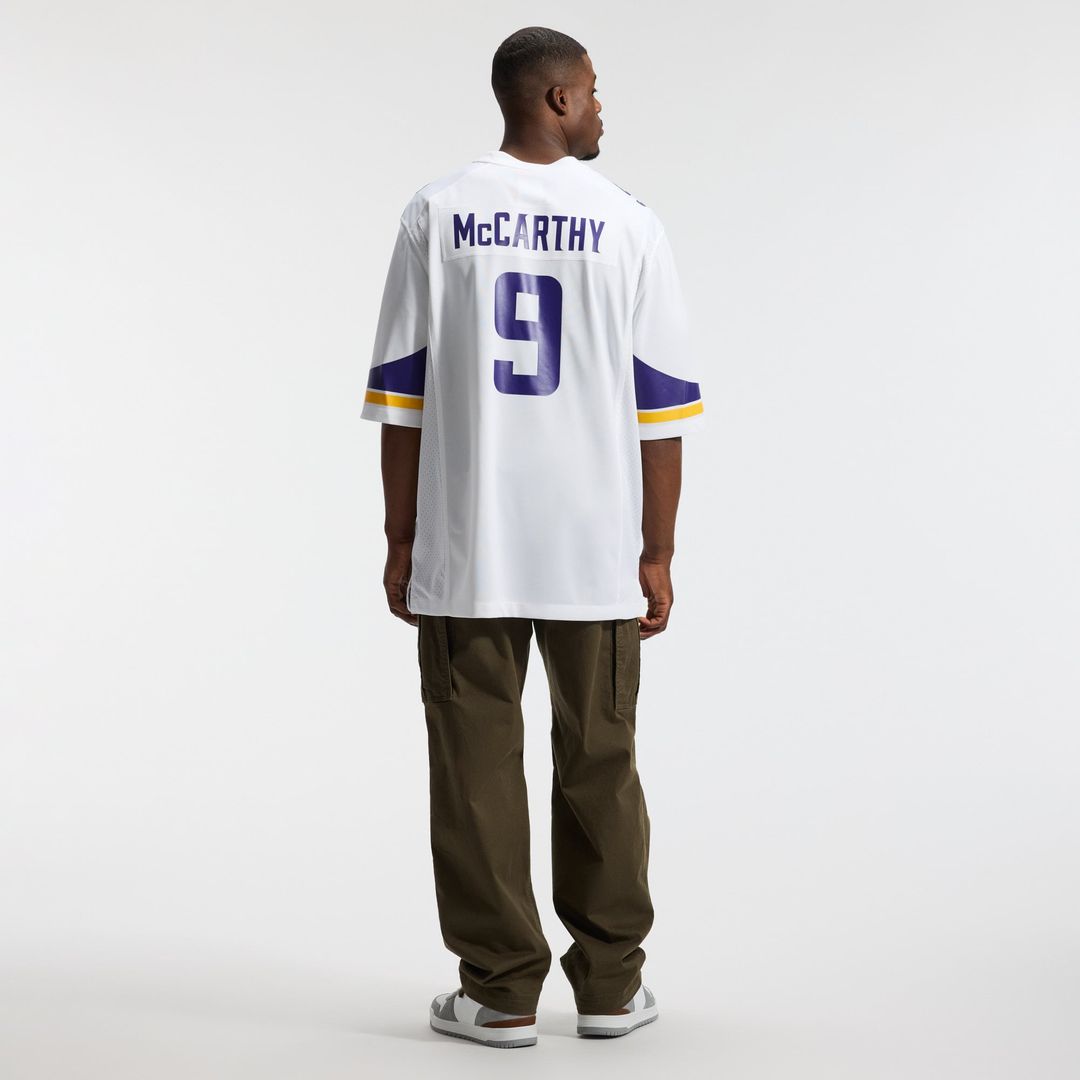 J.J. McCarthy Minnesota Vikings Nike White Game Jersey