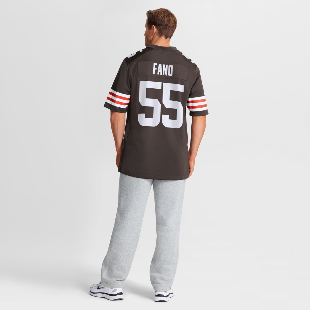Spencer Fano Cleveland Browns Nike Brown Team Game Jersey