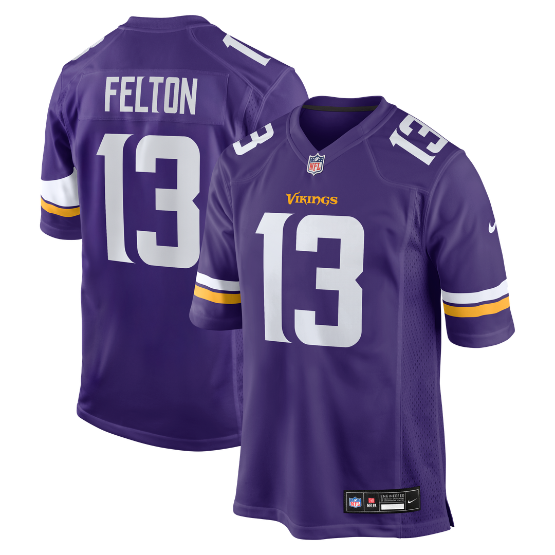 Tai Felton Minnesota Vikings Nike Purple Team Game Jersey
