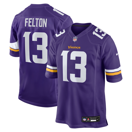Tai Felton Minnesota Vikings Nike Purple Team Game Jersey