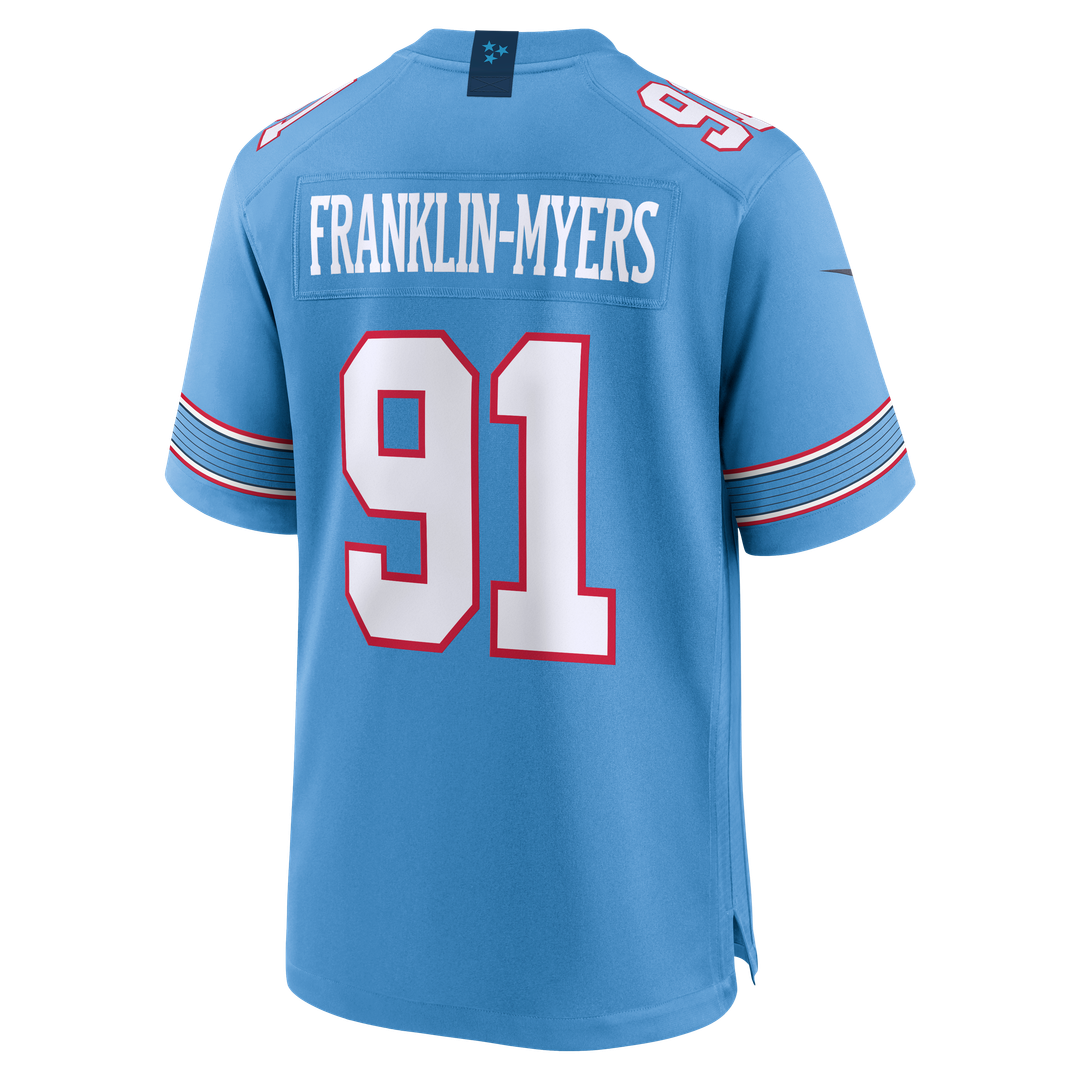 John Franklin-Myers Tennessee Titans Nike Light Blue Team Game Jersey