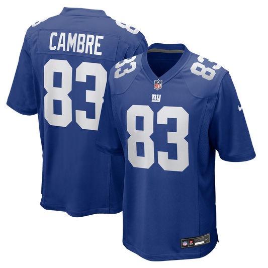 Dalen Cambre New York Giants Nike Royal Team Game Jersey