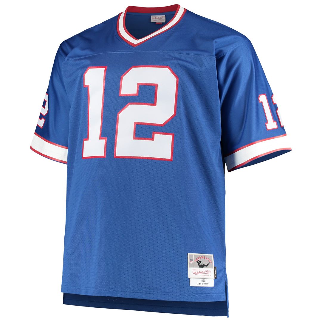 Jim Kelly Buffalo Bills Mitchell & Ness Royal Big & Tall 1990 Retired Player Replica Jersey