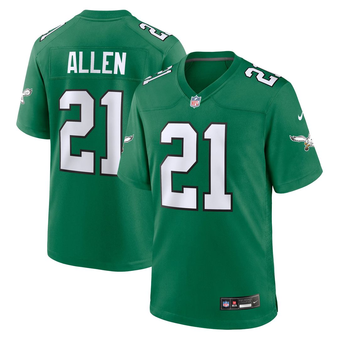 Eric Allen Philadelphia Eagles Nike Kelly Green Retired Player Alternate Game Jersey