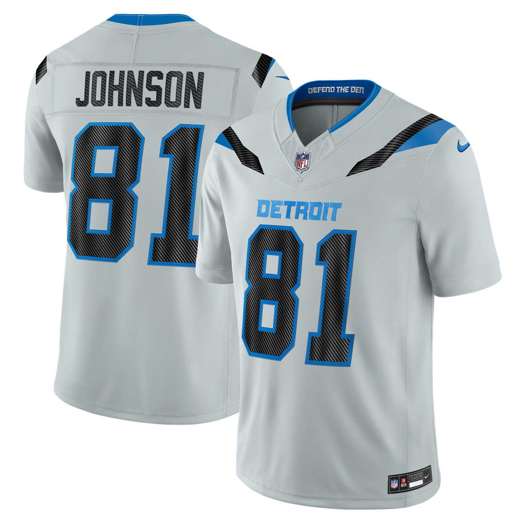 Calvin Johnson Detroit Lions Nike Silver 2026 Rivalries Collection Stitched Limited Jersey