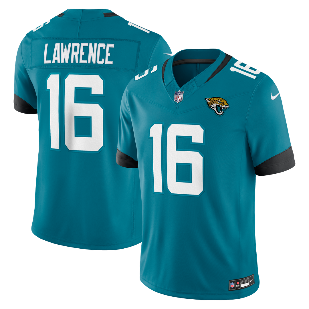Trevor Lawrence Jacksonville Jaguars Nike Teal Team Vapor F.U.S.E. Stitched Limited Jersey