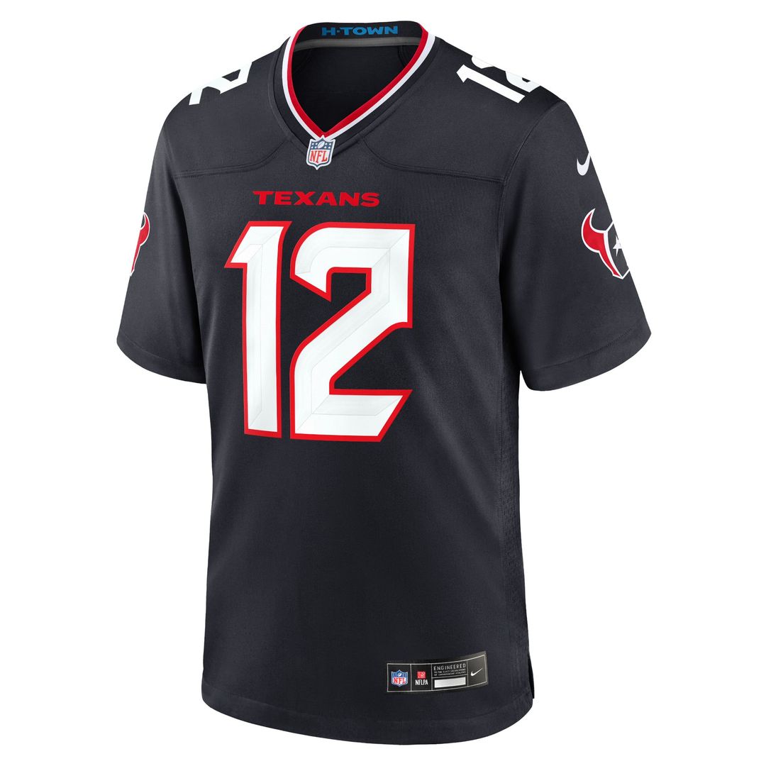 Nico Collins Houston Texans Nike Navy Game Jersey