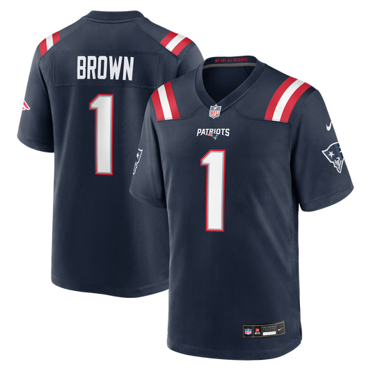 A.J. Brown New England Patriots Nike Navy Team Game Jersey