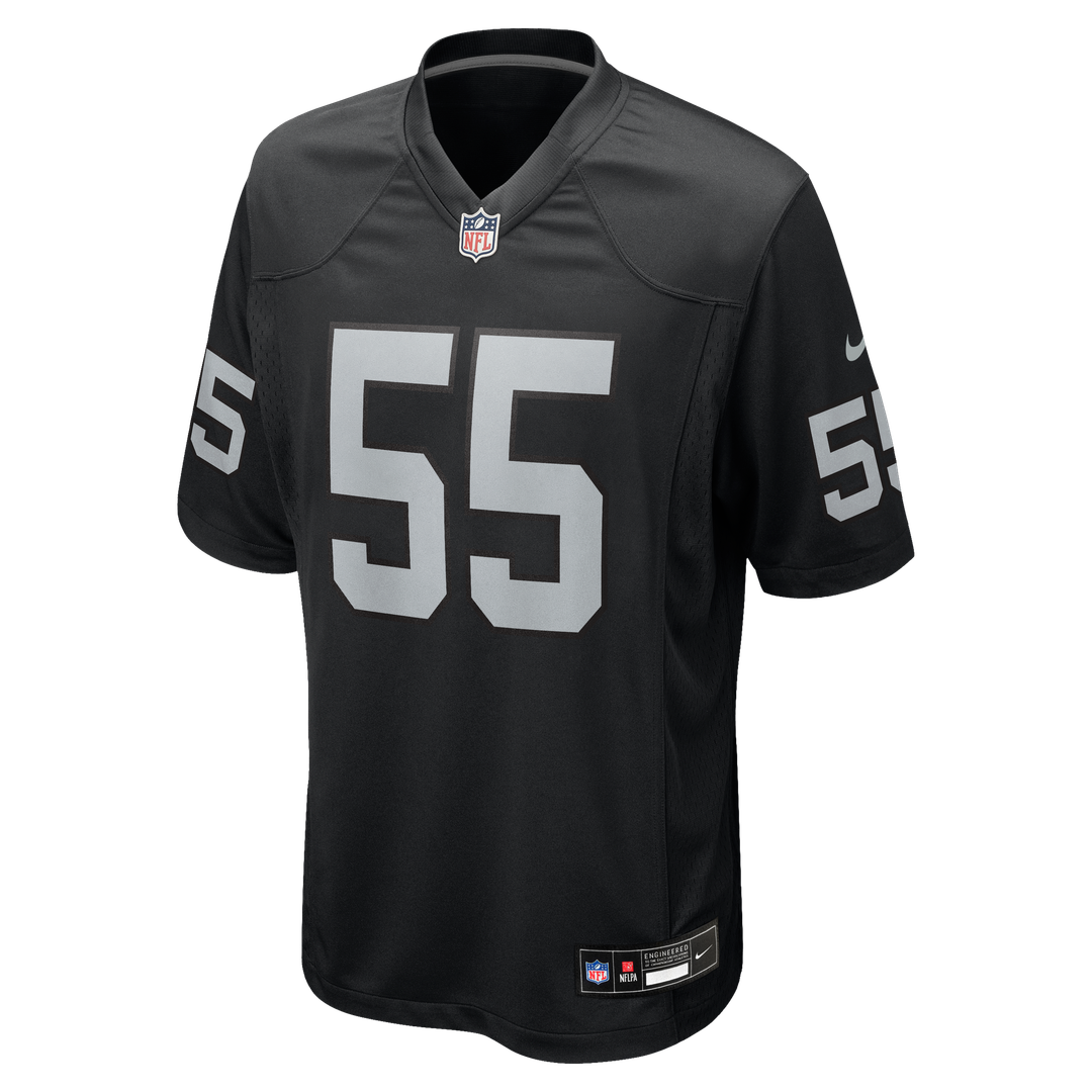 Cody Lindenberg Las Vegas Raiders Nike Black Team Game Jersey