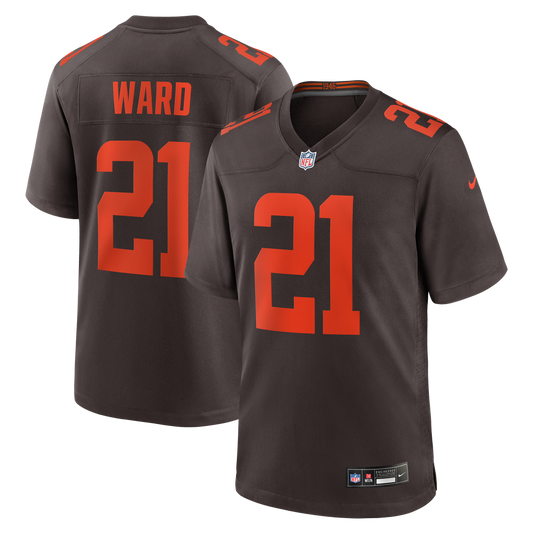 Denzel Ward Cleveland Browns Nike Brown Alpha Dawg Game Jersey