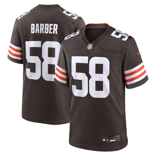 Austin Barber Cleveland Browns Nike Brown Team Game Jersey