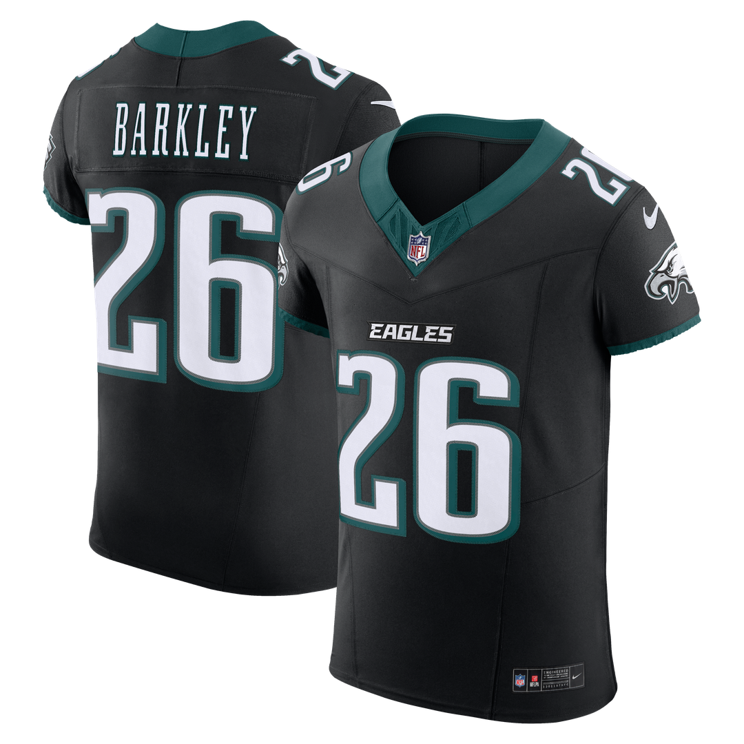 Saquon Barkley Philadelphia Eagles Nike Black Alternate Vapor F.U.S.E. Elite Jersey