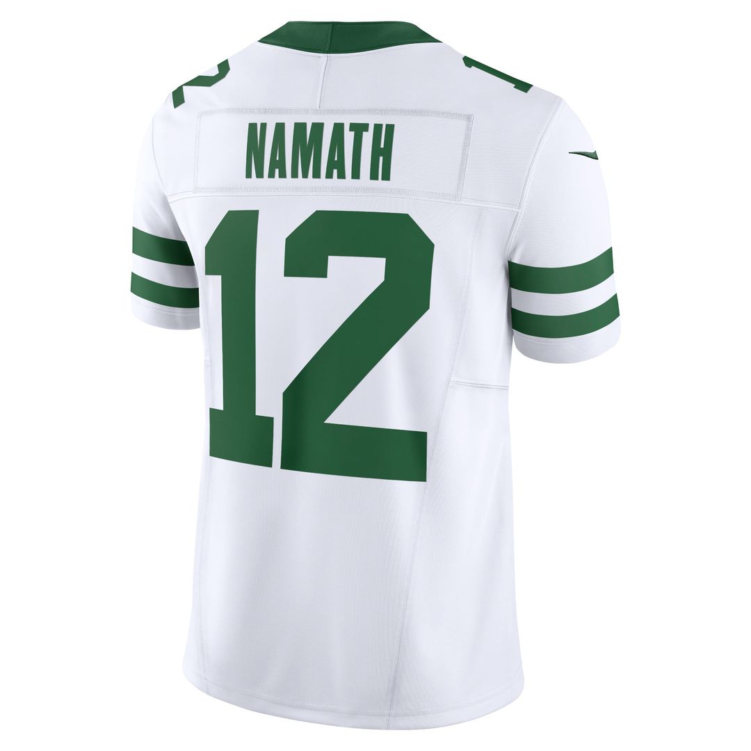 Joe Namath New York Jets Nike Legacy White Vapor F.U.S.E. Limited Jersey