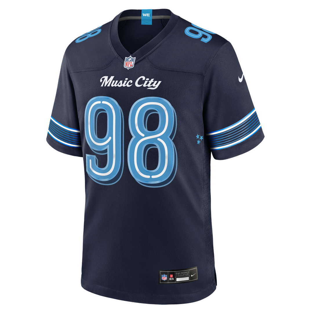 Jeffery Simmons Tennessee Titans Nike Navy 2026 Rivalries Collection Game Jersey