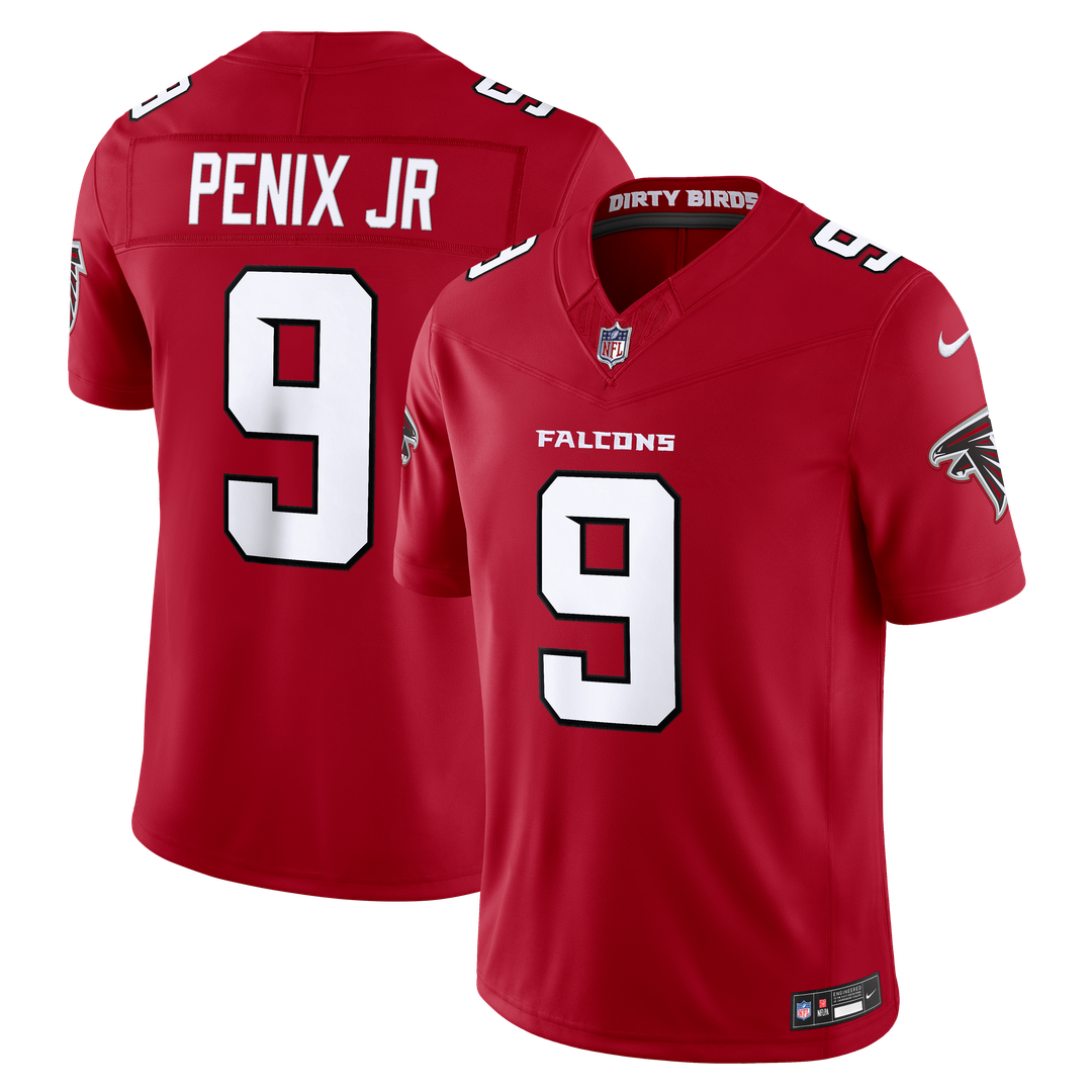 Michael Penix Jr. Atlanta Falcons Nike Red Team Vapor F.U.S.E. Stitched Limited Jersey