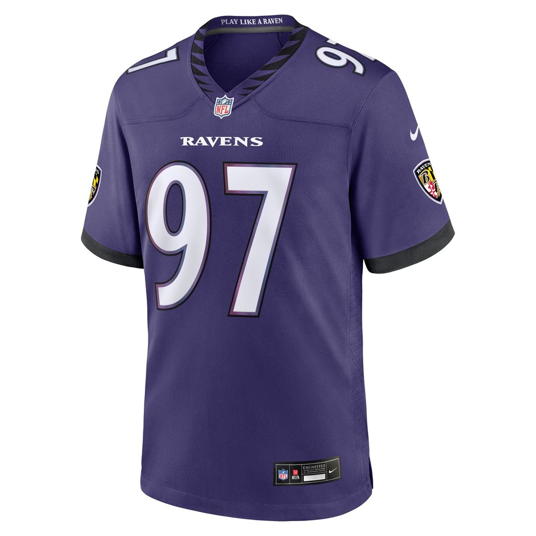 Ethan Burke Baltimore Ravens Nike Purple Team Game Jersey