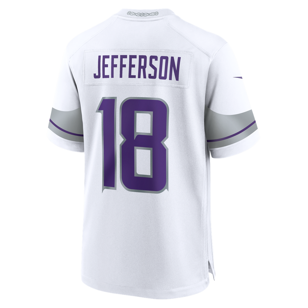 Justin Jefferson Minnesota Vikings Nike White Alternate Game Player Jersey