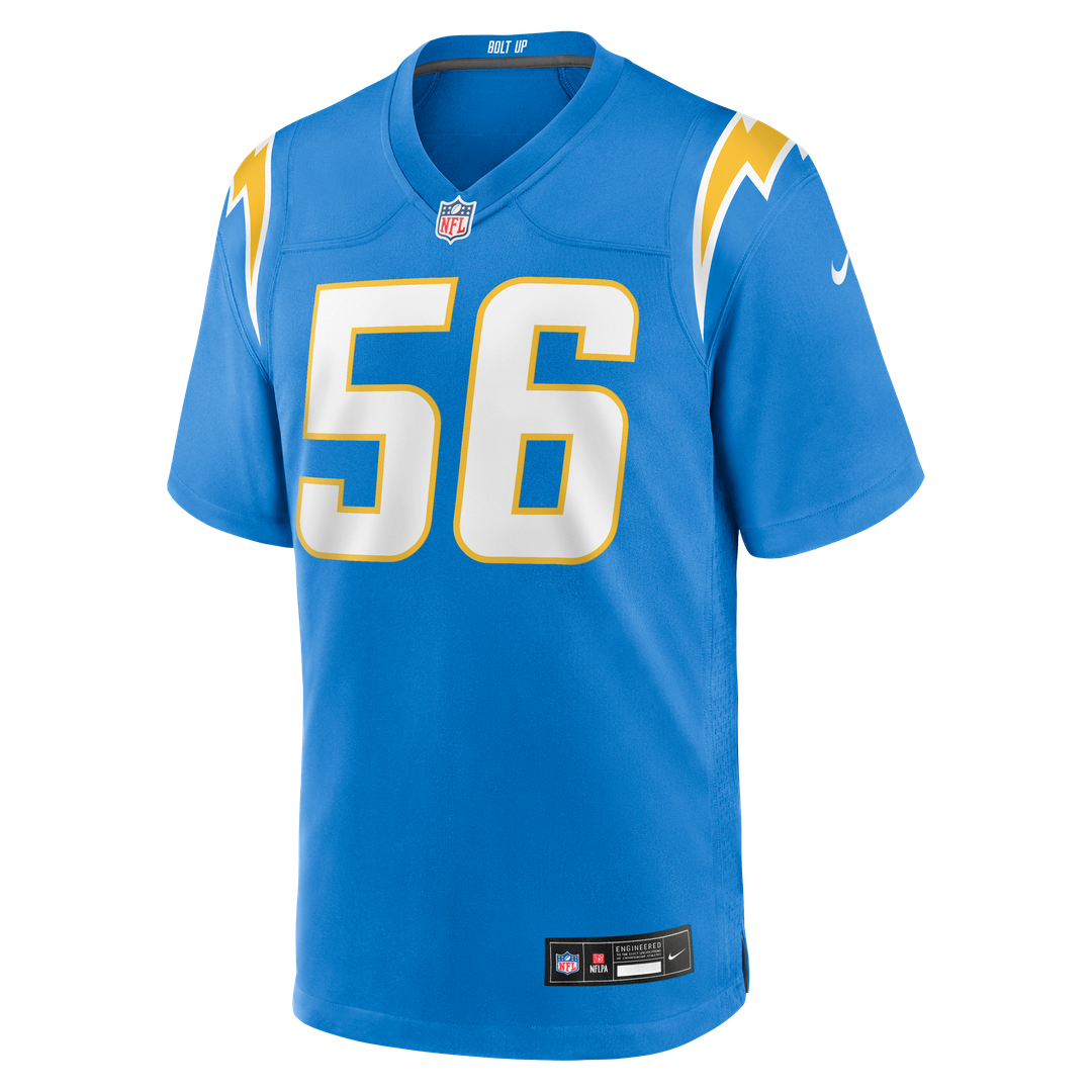Kanai Mauga Los Angeles Chargers Nike Powder Blue Team Game Jersey