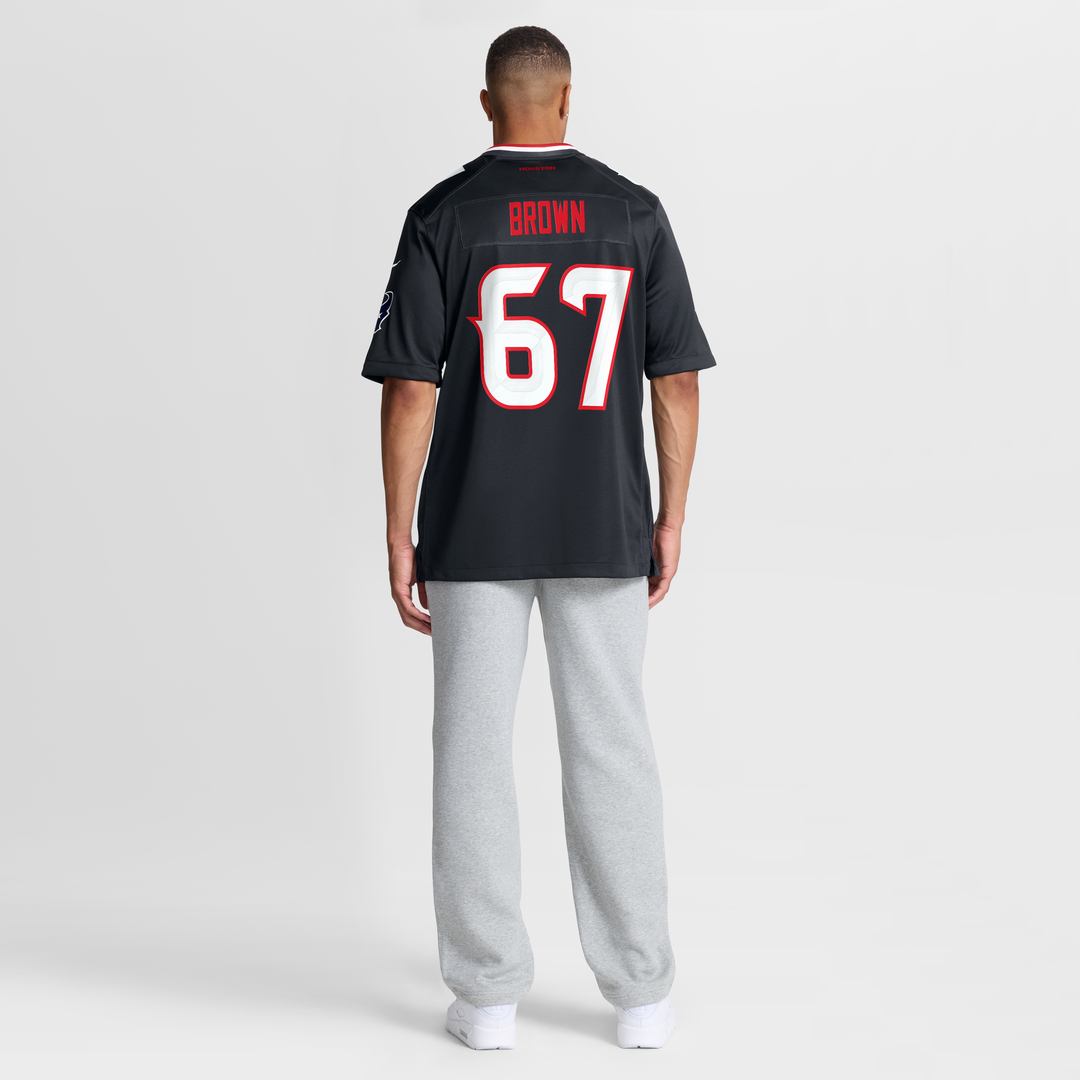 Evan Brown Houston Texans Nike Navy Team Game Jersey
