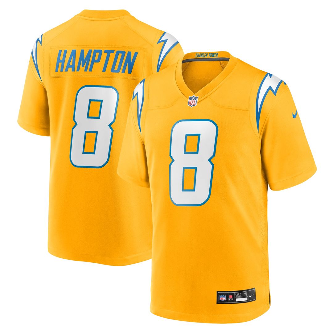 Omarion Hampton Los Angeles Chargers Nike Gold Alternate Charger Power Game Player Jersey