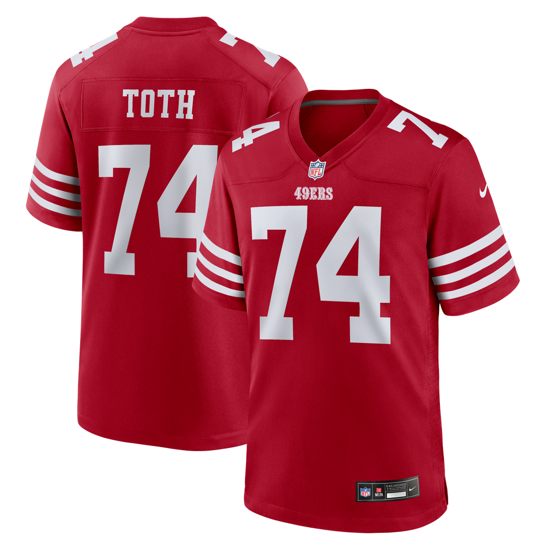 Brett Toth San Francisco 49ers Nike Scarlet Team Game Jersey