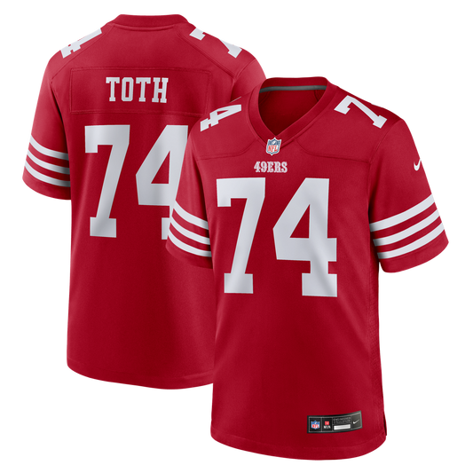 Brett Toth San Francisco 49ers Nike Scarlet Team Game Jersey