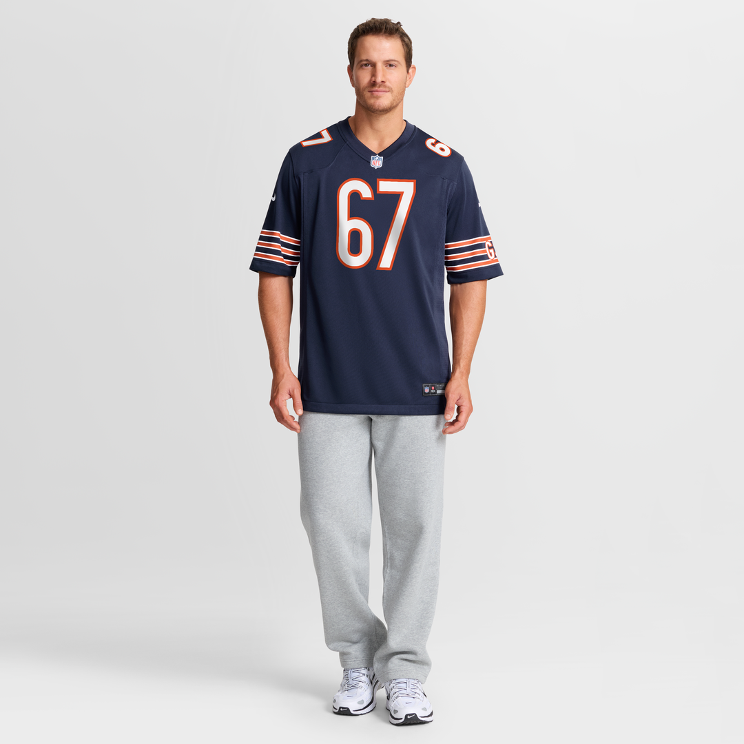 Garrett Bradbury Chicago Bears Nike Navy Team Game Jersey