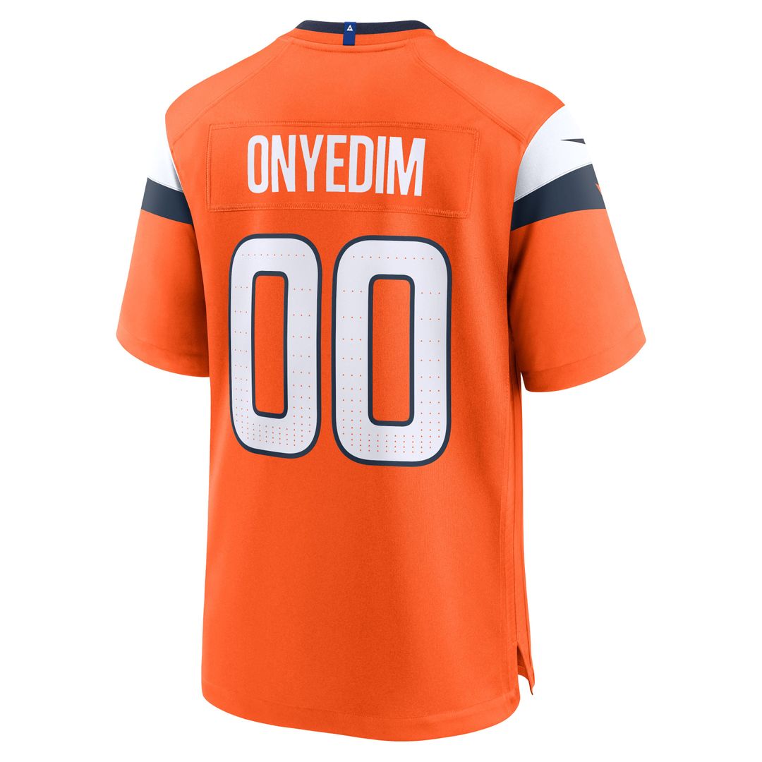 Tyler Onyedim Denver Broncos Nike Orange Game Jersey
