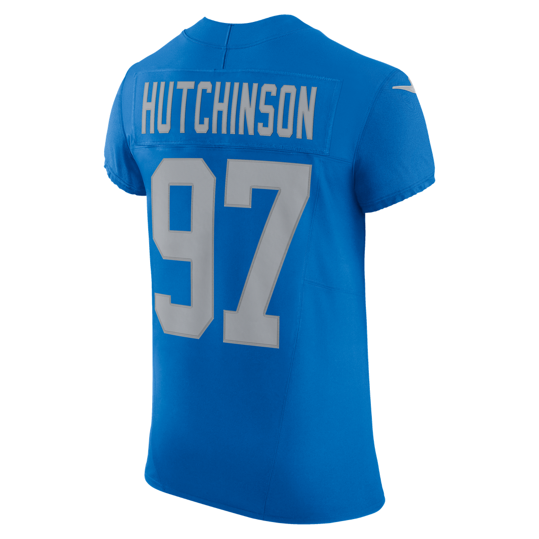 Aidan Hutchinson Detroit Lions Nike Blue Alternate Vapor F.U.S.E. Elite Jersey