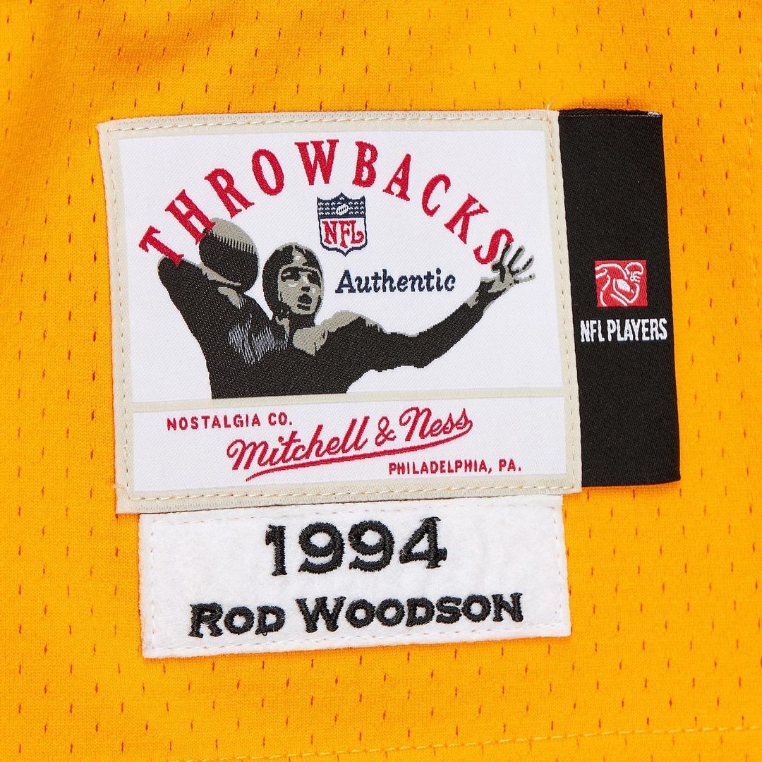 Rod Woodson Pittsburgh Steelers 1994 Mitchell & Ness Gold Authentic Throwback Retired Player Jersey