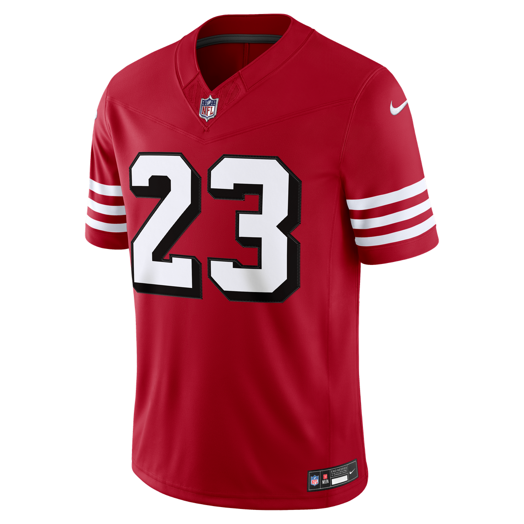 Christian McCaffrey San Francisco 49ers Nike Scarlet Alternate Vapor F.U.S.E. Stitched Limited Jersey