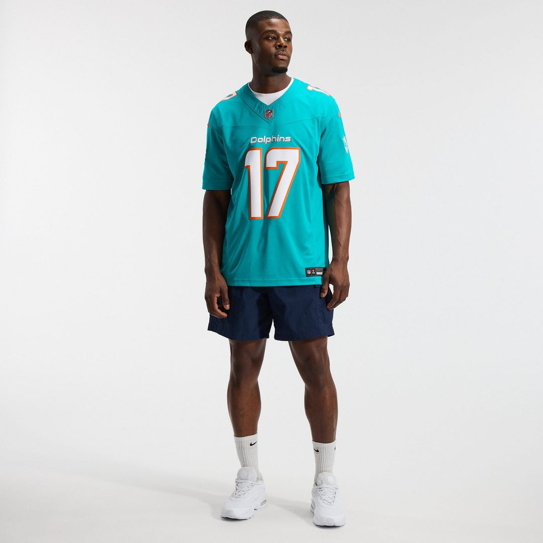 Jaylen Waddle Miami Dolphins Nike Aqua Team Vapor F.U.S.E. Stitched Limited Jersey