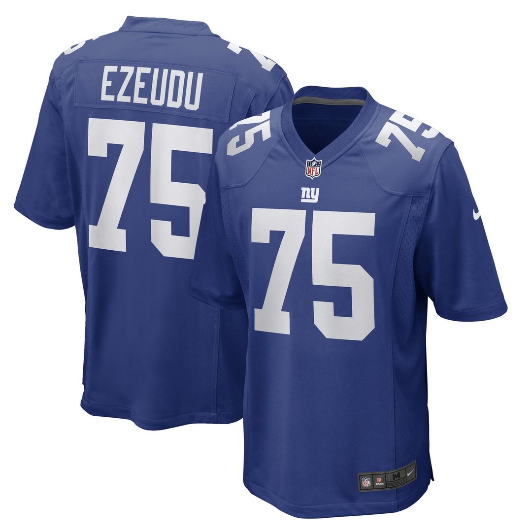 Joshua Ezeudu New York Giants Nike Royal Game Player Jersey